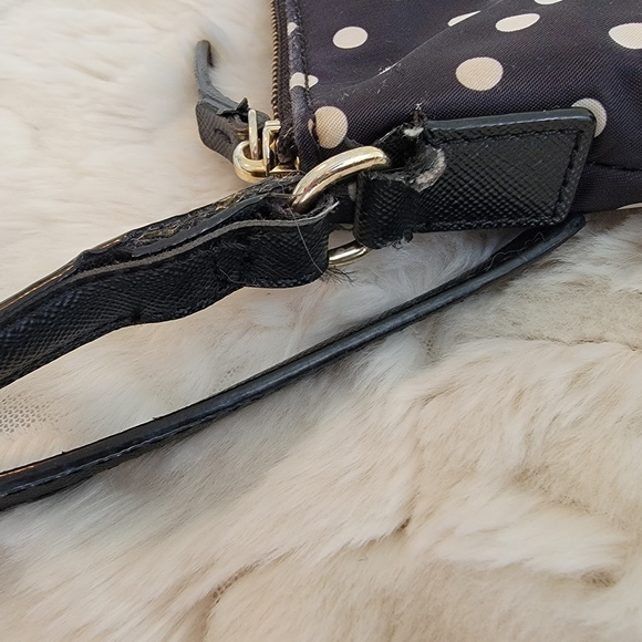 Kate Spade Black And White Polka Dot Nylon Crossbody Bag - Picture 9 of 16